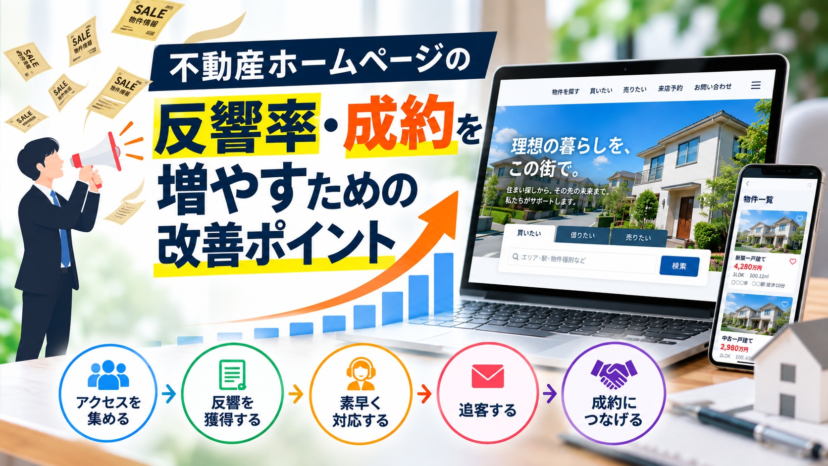 不動産ホームページの反響率を上げる方法｜原因と改善ポイントの基礎知識